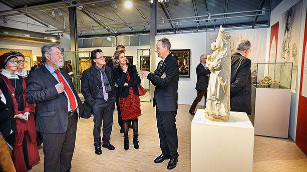 Ansicht einer Besuchergruppe im LVR Niederrheinmuseum in Wesel. LVR-Niederrheinmuseum, Wesel