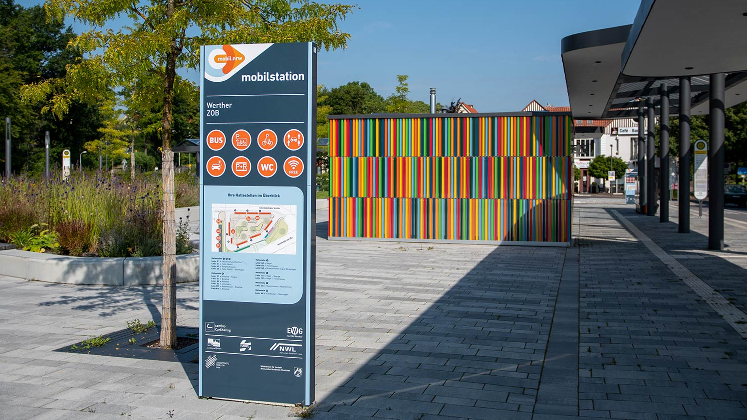 Die Mobilstation am Werther ZOB.