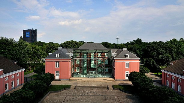 Luftbild der Ludwig Galerie Schloss Oberhausen. LUDWIGGALERIE Schloss Oberhausen
