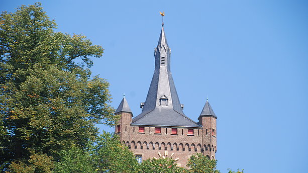 Ansicht des Turms der Schwanenburg Kleve. Schwanenburg, Kleve