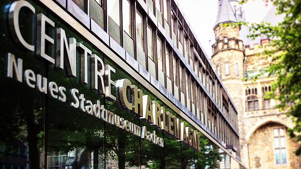 Das Centre Charlemagne in Aachen. Route Charlemagne, Aachen