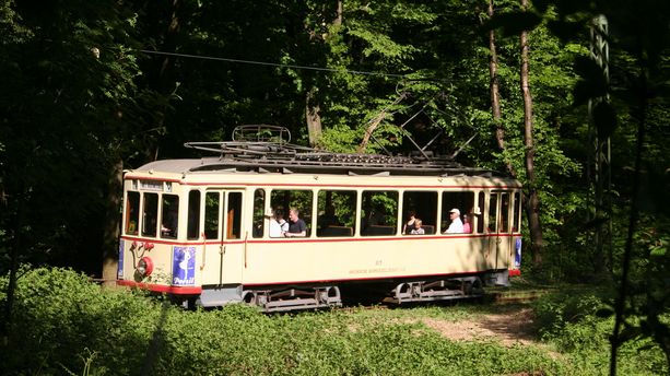 Ansicht der historischen Museumsbahn Wuppertal. Bergische Museumsbahnen, Wuppertal