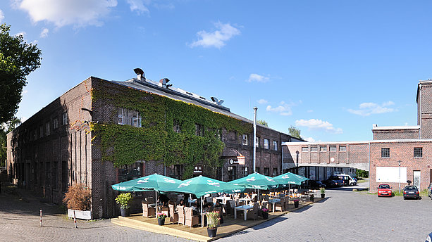 Außengelände der Zeche Carl in Essen. Zeche Carl, Essen