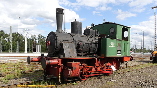 Ansicht der Dynamit Dampflok im rheinischen Industriebahn Museum Köln. Rheinisches Industriebahn Museum, Köln