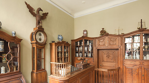 Ansicht eines Ausstellungsraum des Couven-Museum Aachen. Das Museum präsentiert bürgerliche Lebensart und Wohnkultur der letzten Jahrhunderte. Couven-Museum, Aachen