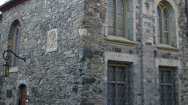 Aussenansicht des Römisches Museum Remagen, das sich in einer ehemaligen Kapelle befindet. Römisches Museum, Remagen