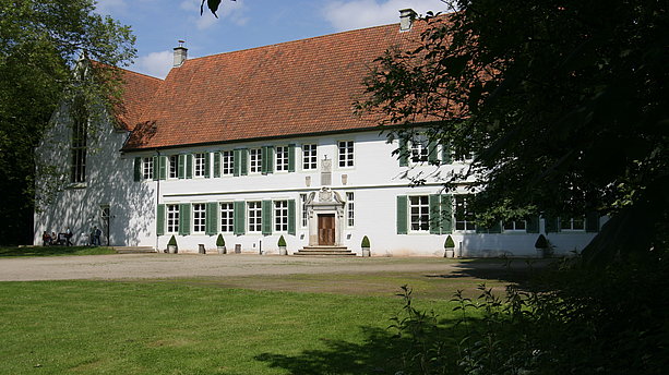 Ansicht des Innenhofs des Kloster Bentlage. Kloster Bentlage, Rheine
